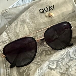 Quay Australia Black and Gold Sunglasses